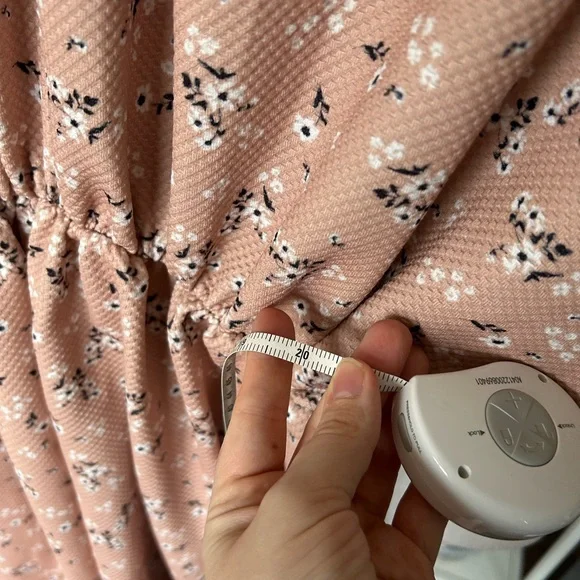 ASOS Design Textured Floral Smock Dress with Elastic Waistband - Picture 5 of 9